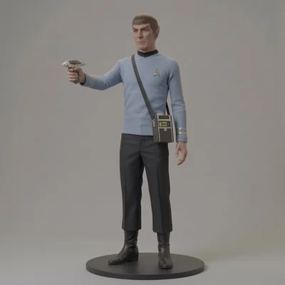 Mô hình 3D Mr. Spock Star Trek 1966 cực chất cho fan sưu tầm
