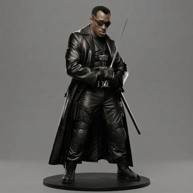 Mô hình in 3D nhân vật Blade (Wesley Snipes) 1998 siêu thực - Image 1