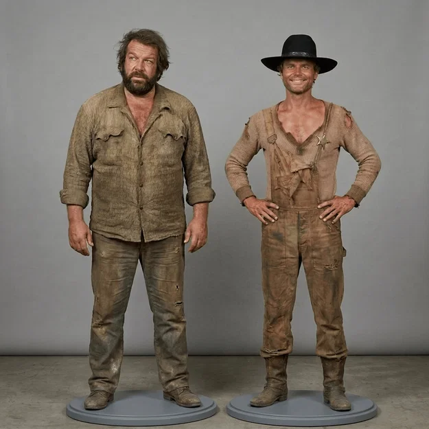 Mô hình 3D Bộ đôi huyền thoại Bud Spencer và Terence Hill (1971) - Image 1