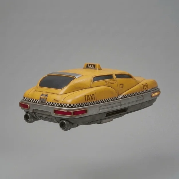 Mô hình 3D Korben Dallas và xe Taxi bay trong The Fifth Element - Image 2