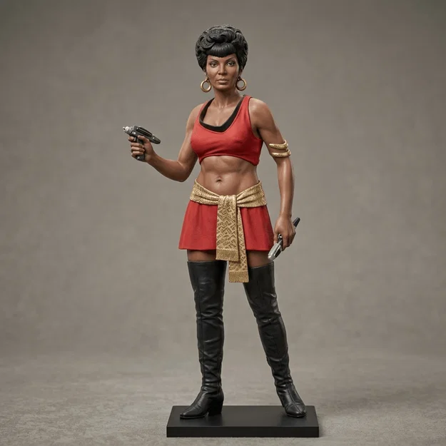 Mô hình 3D nhân vật Trung úy Uhura (Star Trek 1966) cực chi tiết - Image 1