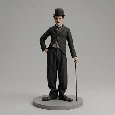 Mô hình 3D Charlie Chaplin - Tượng nhân vật The Tramp huyền thoại