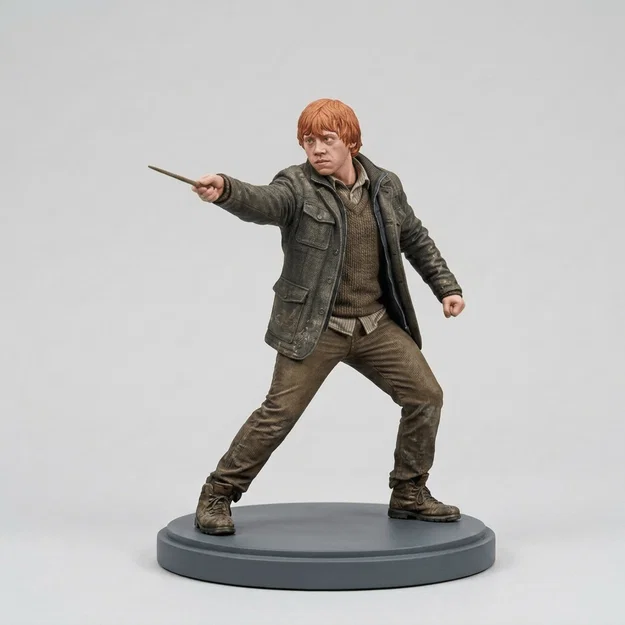 Mô hình 3D Ron Weasley trong tư thế chiến đấu Harry Potter - Image 1