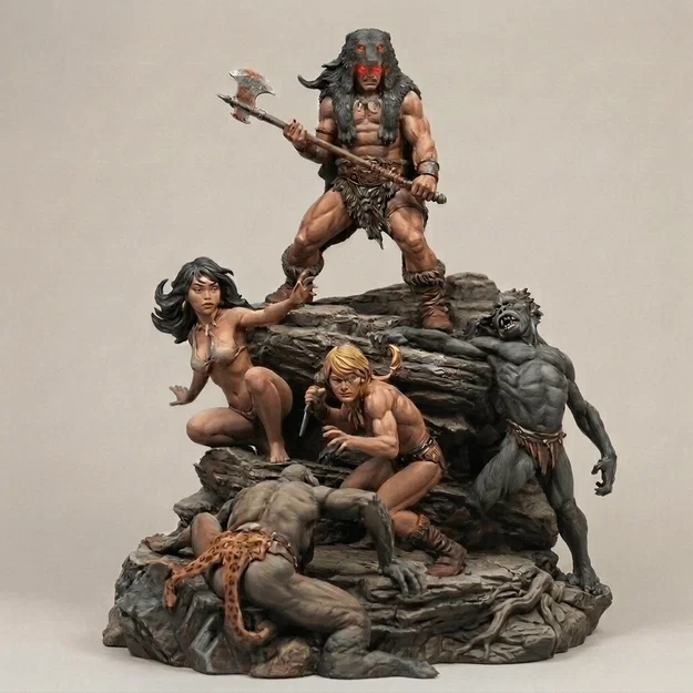 Mô hình 3D Fire and Ice của Frank Frazetta (Bản chỉnh sửa chi tiết) - Image 1