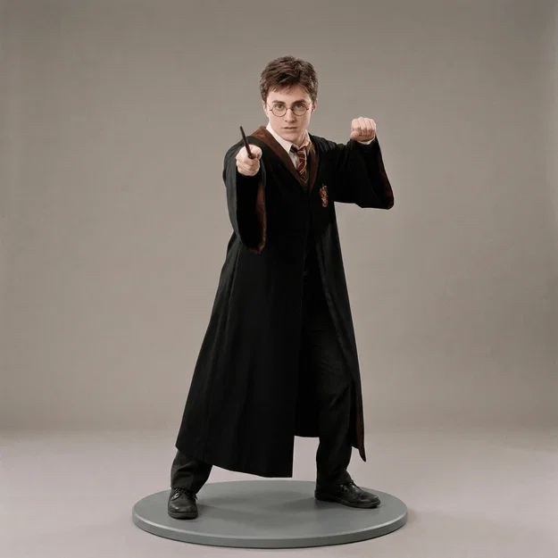 Mô hình 3D Harry Potter cầm đũa phép chi tiết để in 3D - Image 1