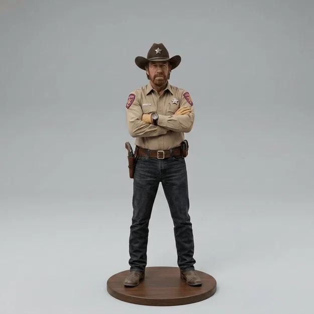 Mô hình 3D nhân vật Walker Texas Ranger - Chuck Norris (1993) - Image 1