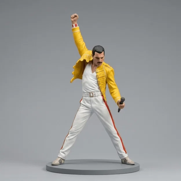 Mô hình 3D Freddie Mercury - Tượng trưng huyền thoại nhạc Rock - Image 1