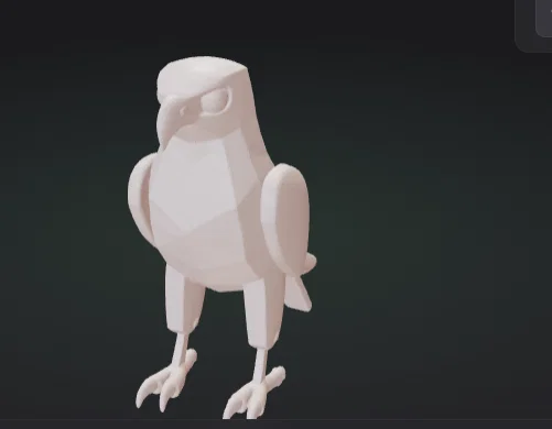 Mô hình chú chim ưng Hawk Low Poly tinh xảo cho in 3D - Image 2