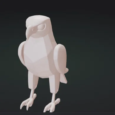 Mô hình chú chim ưng Hawk Low Poly tinh xảo cho in 3D