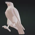 Mô hình chú chim ưng Hawk Low Poly tinh xảo cho in 3D - Thumbnail 3