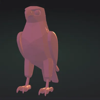 Mô hình chú chim ưng Hawk Low Poly tinh xảo cho in 3D