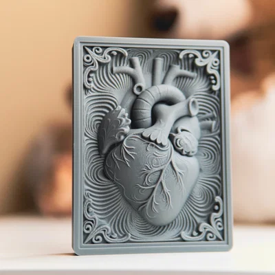 Trái tim – Bas Relief Art Đồng Bộ