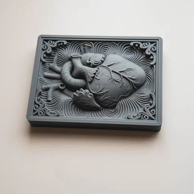 Trái tim – Bas Relief Art Đồng Bộ