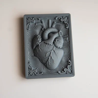 Trái tim – Bas Relief Art Đồng Bộ