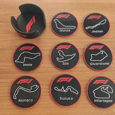 Bộ lót ly F1 (F1 Coasters set)