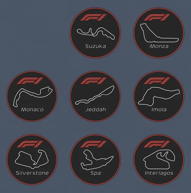 Bộ lót ly F1 (F1 Coasters set) - Image 3