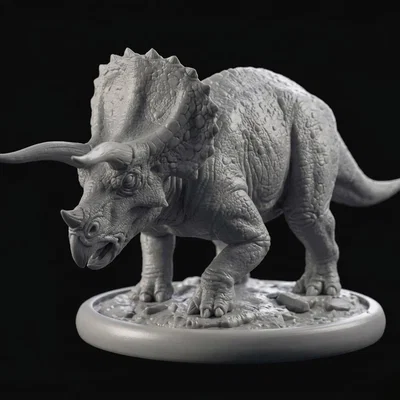 Mô hình tượng khủng long Triceratops in 3D độ chi tiết cao
