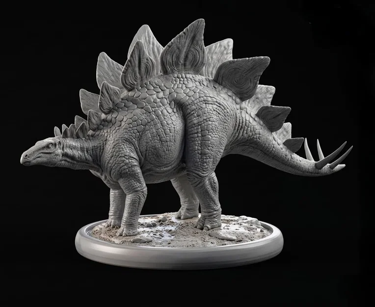 Mô hình tượng khủng long Stegosaurus cực kỳ chi tiết cho in 3D - Image 1