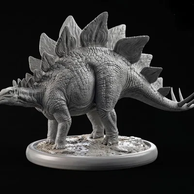 Mô hình tượng khủng long Stegosaurus cực kỳ chi tiết cho in 3D