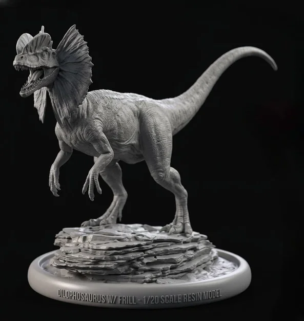 Mô hình tượng khủng long Dilophosaurus chi tiết cao (1/20) - Image 1