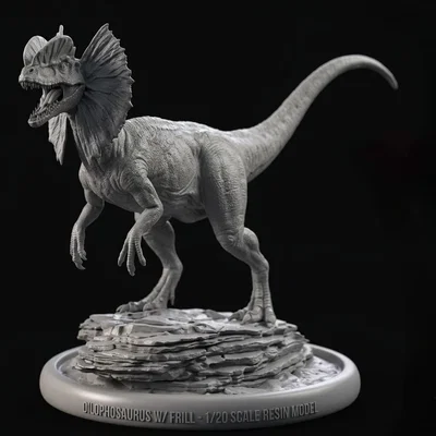 Mô hình tượng khủng long Dilophosaurus chi tiết cao (1/20)