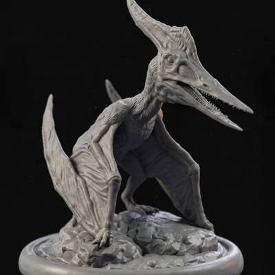 Mô hình tượng khủng long Pteranodon chi tiết cao file STL