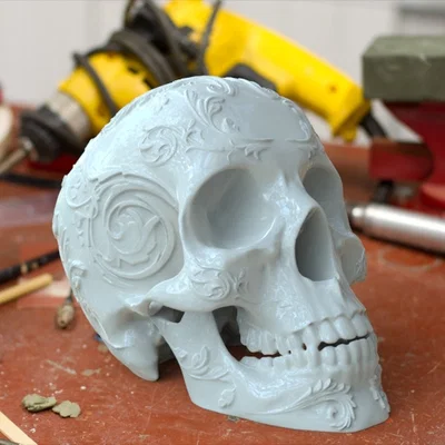 Mô hình đầu lâu trang trí 3D (Skull Ornament) cực đẹp