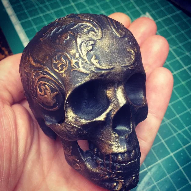 Mô hình đầu lâu trang trí 3D (Skull Ornament) cực đẹp - Image 2