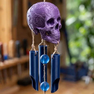 Chuông gió đầu lâu trang trí (Ornamental Skull Wind Chime)