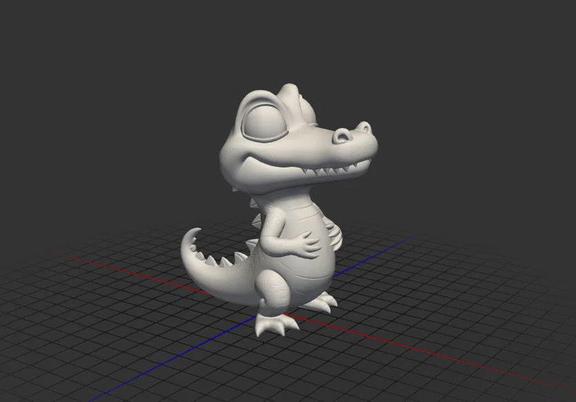 Mô hình chú cá sấu nhỏ đáng yêu - Alligator AI 3D - Image 3