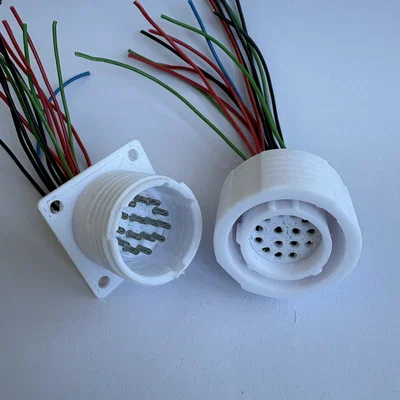 Hệ MIL Connector Size D 15 Contacts Keying N (D38999 D-15) in 3D