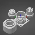 Hệ MIL Connector Size D 15 Contacts Keying N (D38999 D-15) in 3D - Thumbnail 3