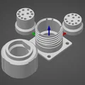 Hệ MIL Connector Size D 12 Contacts Keying N (D38999 D-97) in 3D - Thumbnail 3
