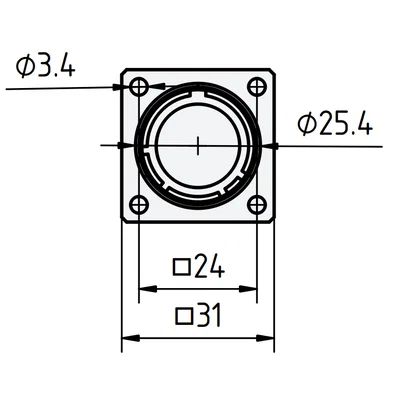 Vỏ Connector MIL Size D Keying N (D38999) dạng Print-in-Place