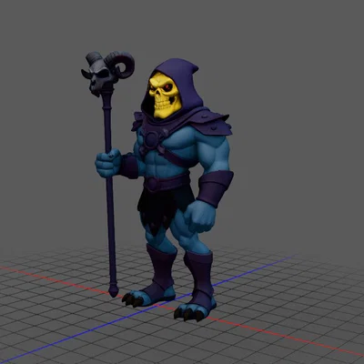 Mô hình 3D Skeletor (Master of the Universe) sắc nét