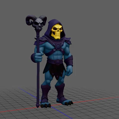 Mô hình 3D Skeletor (Master of the Universe) sắc nét
