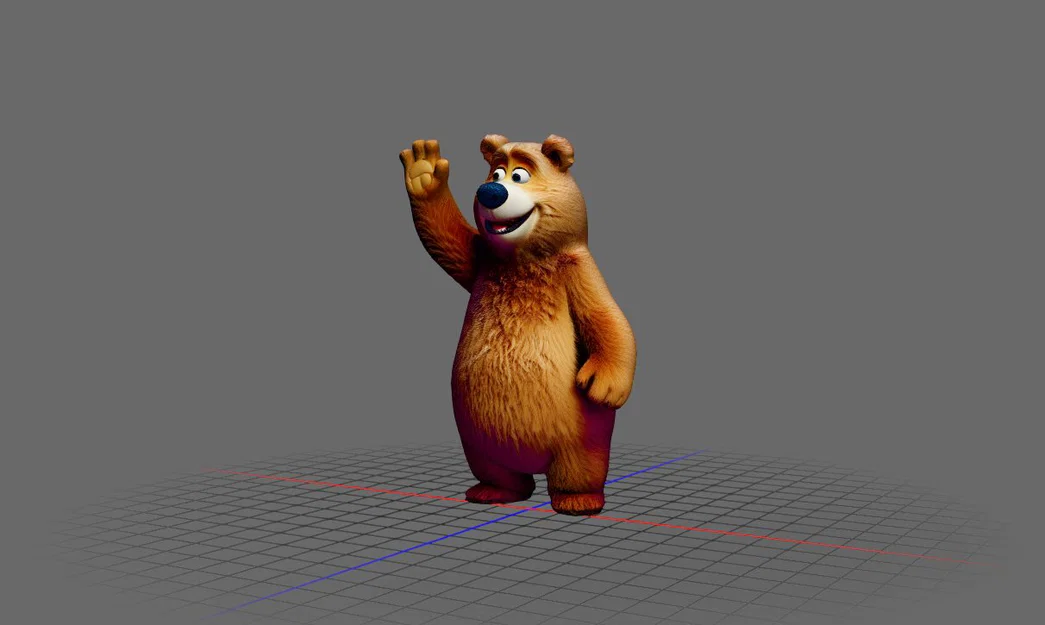 Mô hình chú gấu hoạt hình (Bear AI) đáng yêu để in 3D - Image 1