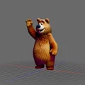 Mô hình chú gấu hoạt hình (Bear AI) đáng yêu để in 3D - Thumbnail 1