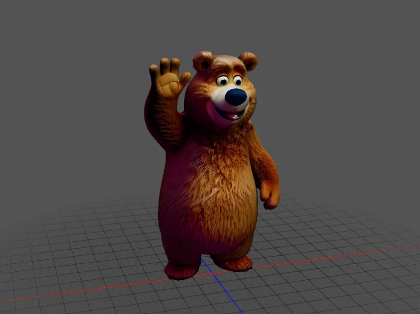 Mô hình chú gấu hoạt hình (Bear AI) đáng yêu để in 3D - Image 2
