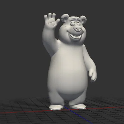 Mô hình chú gấu hoạt hình (Bear AI) đáng yêu để in 3D
