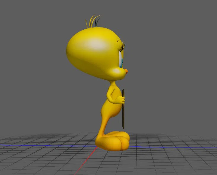 Mô hình 3D nhân vật Tweety Bird cầm bảng cực dễ thương - Image 2