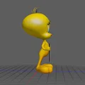 Mô hình 3D nhân vật Tweety Bird cầm bảng cực dễ thương - Thumbnail 2