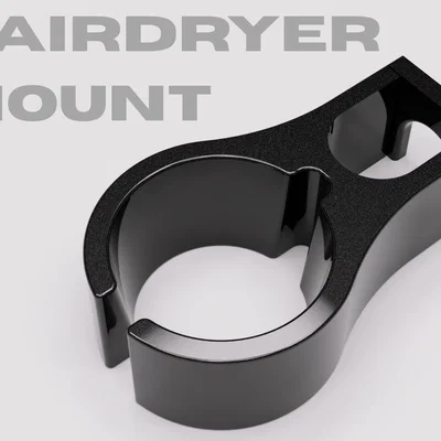 Giá Treo Máy Sấy Tóc Gắn Ống Radiator — Có Khe Diffuser | Cần Ốc Vít