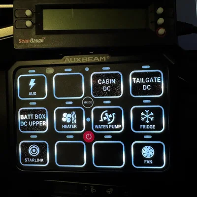 Nhãn/Dán Sticker cho Auxbeam Switch Panel