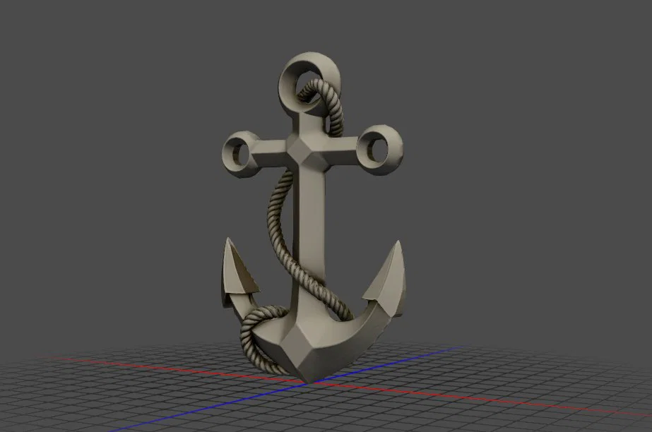 Mô hình mỏ neo trang trí 3D thiết kế độc đáo - Image 2