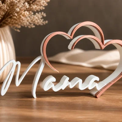 Bundle Bảng Chữ Mama Trái Tim | 3 Phiên Bản | Quà Ngày của Mẹ | Decor In 3D | Đa Màu