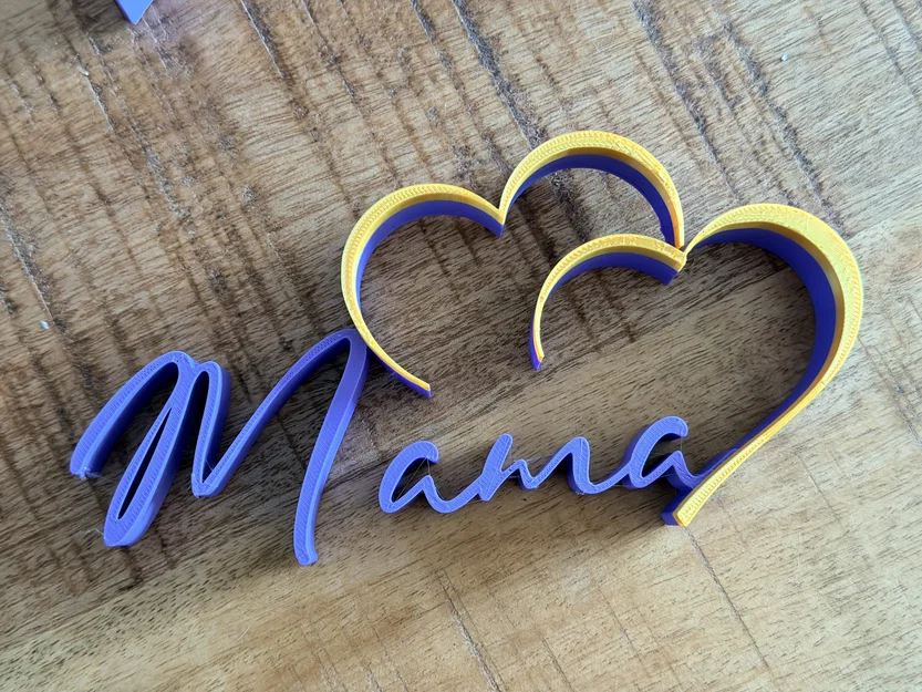 Bundle Bảng Chữ Mama Trái Tim | 3 Phiên Bản | Quà Ngày của Mẹ | Decor In 3D | Đa Màu - Image 7