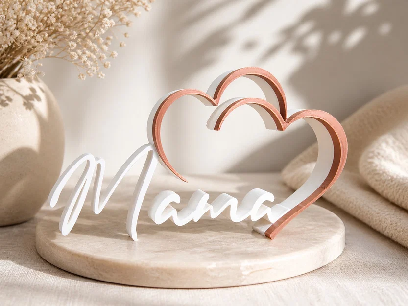 Bundle Bảng Chữ Mama Trái Tim | 3 Phiên Bản | Quà Ngày của Mẹ | Decor In 3D | Đa Màu - Image 8