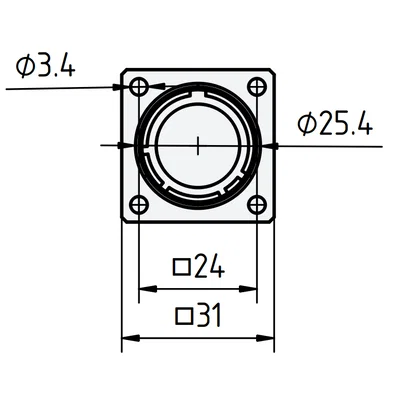 Vỏ MIL Connector Size D Keying B (D38999) dạng print-in-place