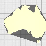Mô hình bản đồ nước Úc (Australia) in 3D sắc nét